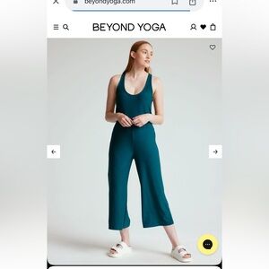 Beyond Yoga Featherweight Hang Loose Jumpsuit Blue Green Heather Size Small